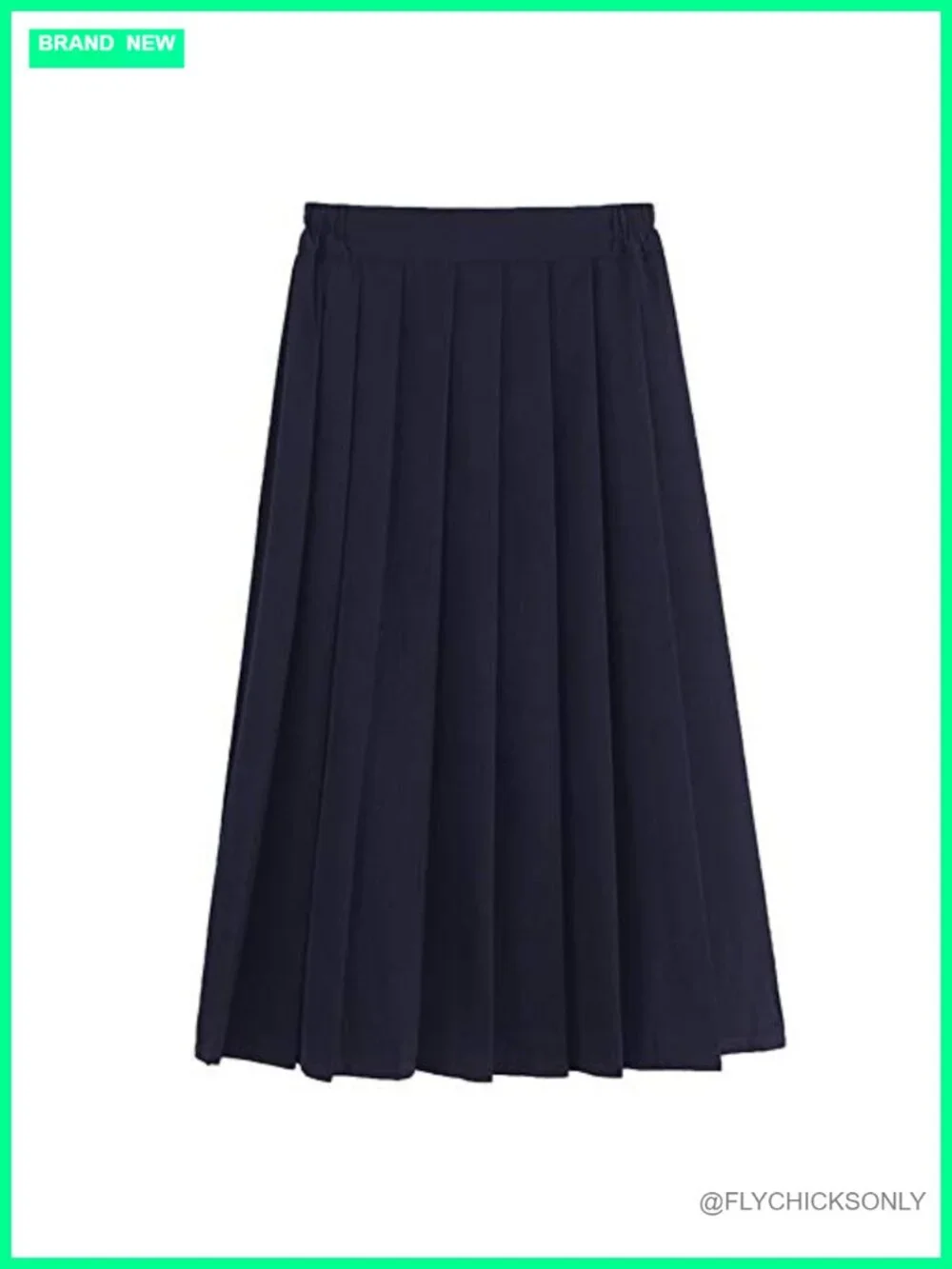 Pleated Skirt Elastic Waist High Rise Mini Skirt 100% Polyester